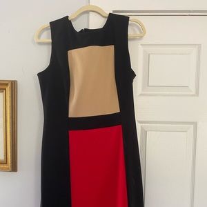 Calvin Klein color-block sheath dress